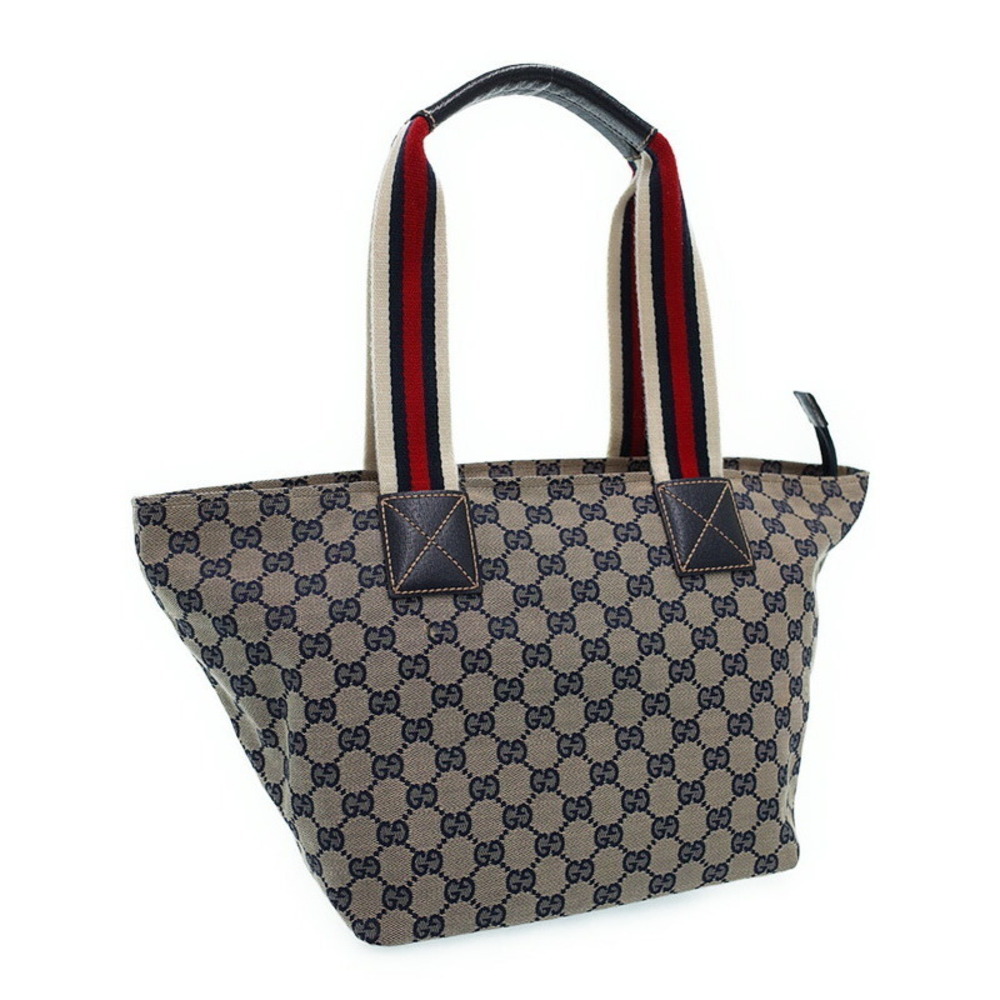 Gucci Tote Beige Web GG bag Canvas Vintage Tan